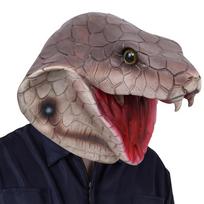 Helovino baisi gyvatės veido kaukė siaubo latekso gyvūno galvos veido kaukė Helovino vakarėliui Cosplay rekvizitas