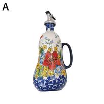 700ml keraminis alyvuogių aliejaus dozatorius butelis Sandarus indas Laikymo padažas Maisto gaminimo sojų aliejus Prieskoniai Se O1Z1 Red-one