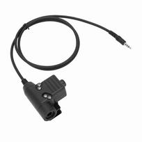 Walkie Talkie Radio Headset Adapter 3.5mm Audio Jack U94 PTT Adapter Headset Cable Plug Adapter for