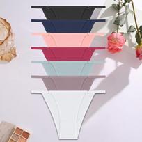 7Pcs/Set Women's Cotton Panties Underwear Metal Buckle Briefs M-2XL Female Underpant Low Waist Woman Sexy Panty Lingerie M&Set