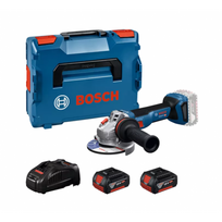 BOSCH GWS 18V-11 S kampinis šilfuoklis 2x5 Ah L-Boxx