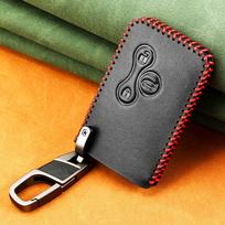 Automobilio raktų kortelės dėklo dangtelis, skirtas Renault Clio Megane Grand Scenic 3 mygtukais, odinis automatinio rakto dangtelio dėklas