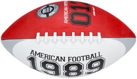 Amerikietiško futbolo kamuolys New Port 16RI, raudonas/baltas/pilkas, 26 cm