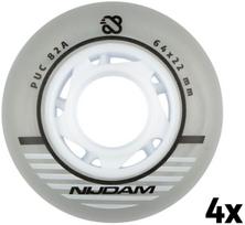 Ratukai riedučiams Nijdam 64x22 mm, 85A , 4 vnt., pilki