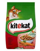 KITEKAT sausas kačių maistas su jautiena ir daržovėmis 6x300g