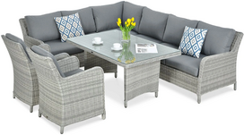 Lauko baldų komplektas MARYLAND DINING, Stone Grey