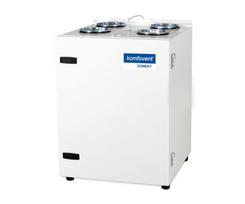 Domekt CF 400 V rekuperatorius su priešsroviniu plokšteliniu šilumokaičiu (vertikalaus pajungimo) be pultelio, kondensacinis