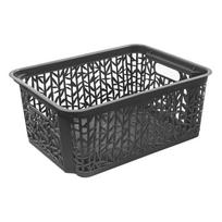 Krepšelis Branq Bamboo Tamsiai pilka 29x22x12cm