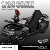 1:24 Chevrolet Camaro Lydinio Liejinio Sportinio Automobilio Modelis Žaislas Simuliacinis Transporto Priemonės Atitraukiamas Žaislas Vaikams Berniukui Dovana Madingi Papuošalai Dekoracija Foam Box geltona