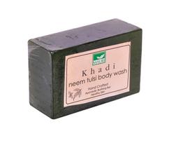 Rankų darbo muilas su Neem ir baziliku (125 g), Neem Tulsi kūno prausiklis, Khadi Mauri 6