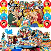 Anime Gimtadienio Dekoracijos, 112 vnt. Anime Vakarėlio Dekoracijos ir Anime Teminiai Vakarėlio Indai - Anime Gimtadienio Baneris Balionai ir kt. Anime Gimtadienio Vakarėlio Reikmenys as the picture įvairiaspalvis
