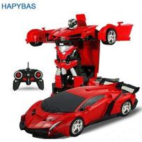 SMRT RC Sportinis Automobilis Automobilis Transformacija Robotai Modeliai Nuotolinio Valdymo Deformacija Automobilis RC kovos žaislas raudona