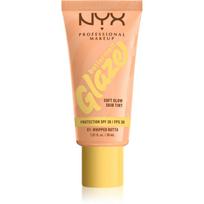 NYX Professional Makeup Buttermelt Glaze spindesio suteikiantis fluidas su atspalviu SPF 30 atspalvis 01 Whipped Butta 30 ml