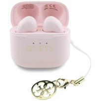 Ausinės TWS Guess Glossy Effect Printed Classic Logo & Charm rožinės spalvos