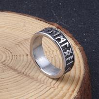 Stainless Steel Norse Viking Runes Spinner Ring for Man Rotatable Band Fidget Anxiety Release Unisex Jewelry 7