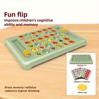Colorful Fruit & Animal Memory Match Game,Fun Family Chess for Youngsters,Durable Educational Tabletop Toy for Parent-Youngsters Bonding
