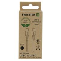 Swissten Soft 3A USB-C to USB-C Data and Charging Cable, 1.2m