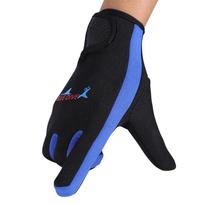 1Pair Set Diving Neoprene Snorkeling Surfing Water Sport Skid proof Wetsuit Gloves Black Blue L