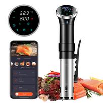 Išmanusis Sous Vide virimo aparatas Wifi Cook 1100W Tikslus virimo puodas Temperatūros nustatymas 25-95 °C + Laikmatis IPX7 Atsparus vandeniui Idealus vakarienių ruošimui black