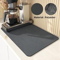 Super Absorbent Kitchen Mat Non-slip Draining Coffee Dish Drying Mat Quick Dry Bathroom Rug Dinnerware Placemat Tableware 30x40cm