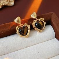 Paauksuotas Tigro Akies Akmenukų Vėrinys - Retro Klaviškaulinė Grandinėlė, Rudens/Žiemos Dizainas Moterims. 13# Necklace kava