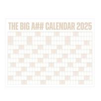 Yousheng 2025 Sausai trinamas kalendorius Didelis metinis planuoklis sienai 47  X 35  Horizontalus išdėstymas Trinamas kalendorius klasei, biurui, namams rožinė