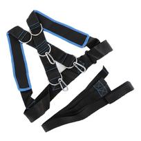 Speed Strength Training Sled Shoulder Harness Resistance Band Belt Sports Equipment black