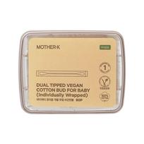 Mother-K Medvilniniai krapštukai su popieriniu pagaliuku, 80 vnt. (supakuota po 1 vnt.)