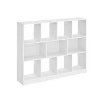 Atvira knygų lentyna balta pastatoma 126cm pločio
