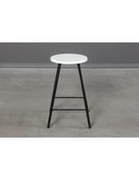 LOFT WHITE&BLACK pusbario (60cm) taburetė