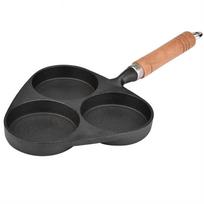 3 Liejimo formos Ketaus Omletas Kiaušinių Burger Keptas Kiaušinis Puodelis Blynų keptuvė black