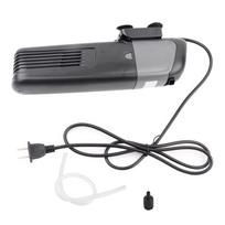 Akvariumo filtras UV sterilizatoriaus lempa deguonies siurblys žuvų bako vandens valymas 220?240V(EUP?02) juoda
