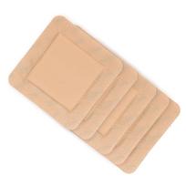 5 vnt. Silikoninis putų tvarstis Vandeniui atsparus žaizdų tvarstis su kraštu praguloms 3,9 X 3,9 col. beige