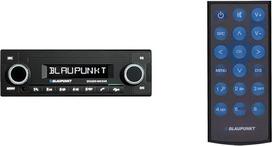 "Blaupunkt Skagen 400 DAB", 1-DIN radijo imtuvas, trumpas montavimo gylis, DAB, "Bluetooth" ir infraraudonųjų spindulių nuotolinio valdymo pultas, nuotolinio valdymo pultas su kreditine kortele