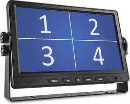 "Carmedien" 9 colių keturkampis monitorius CM-NMR9Q4 4x Split-Screen vaizdo ekranas LCD LED TFT ekranas 12 V - 24 V automobilis