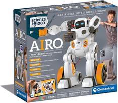 "Clementoni Science and Game Robotics" - "Airo Building Robot Kids 9+" su specialia programėle ir dirbtinio intelekto technologija, imituoja dirbtinio intelekto judesius, 6 varikliai