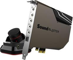 "Creative Sound Blaster AE-7" - didelės skiriamosios gebos PCI-e DAC / stiprintuvo garso plokštė su diskrečiuoju "Xamp" ausinių dvivamzdžiu stiprintuvu ir pilkai juodu garso valdymo moduliu