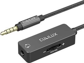 "Cubilux" 3,5 mm TRRS garsumo praradimo kabelis, 1/8 colio ausinių prailginimo kabelis su garso garsumo valdymu, vidinis garsumo valdymas ausinėms, garsiakalbiams, 1,2 m
