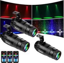 "Czgor Disco Ball Spotlights" 15W RGBW 4 in 1 veidrodinio kamuolio šviesos su nuotolinio valdymo pulteliu, itin ryškios LED "Pinspot" šviesos, skirtos vakarėliams, DJ diskotekoms, klubams, barams, vestuvėms