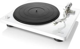 "Denon DP450USBBKEM" patefonas (USB prievadas, diržinė pavara, lėkštės pakėlimas, įmontuotas išankstinis stiprintuvas, S formos lėkštė), juodas