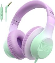 "EarFun" ausinės vaikams, ausinės vaikams su kabeliu, 85/94 dB garsumo ribotuvas, sulankstomos, reguliuojamos, "Hi-Fi" garsas, HD mikrofonas, patogus dėvėjimas, vaikiškos ausinės