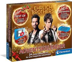 "Ehrlich Brothers" Advento kalendorius 2024 - Kalėdinis magijos kalendorius su 24 magijos triukais vaikams nuo 7 metų Clementoni 59407