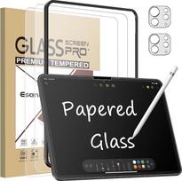 "Esanik Feel like Paper for iPad Pro 11 Inch 2024", skirtas grūdintam stiklui, 9H matinė ekrano apsauga "iPad Pro 11 M4" su kameros apsauga, apsauganti nuo pirštų atspaudų (2+2 vnt.)
