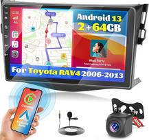 "Fuluku" 2+64G "Android 13" automobilinis radijas "Toyota RAV4" 2006-2013 m. su belaidžiu "Carplay" "Android" automobiliu, 9 colių ekrano automobilinis radijas su "Bluetooth/WiFi/GPS/ galinio vaizdo kamera/FM/RDS/SWC/28 temų rinkiniais