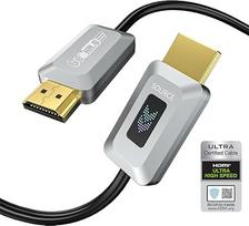 "GeoHN.G" 8K HDMI optinio pluošto kabelis 10 m, sertifikuotas 48Gb/s didelės spartos HDMI 2.1 kabelis, palaiko 8K @ 60Hz, 4K @ 120Hz/144Hz eARC Dolby HDCP 2.2 ir 2.3 HDR10 RTX 3080, suderinamas su PS5/TV/Xbox serijomis