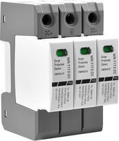 "Heschen" nuolatinės srovės viršįtampių apsauga PV WR-T1T2-DC 3P 1000VDC In 20KA Iimp 7KA T1+T2 tipo ugniai atsparus 35 mm DIN bėgio laikiklis CE įregistruotas