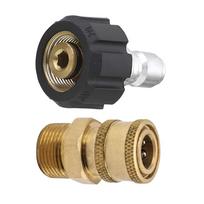 High Pressure Quick Connector Brass Water Gun Joints 1/4 Inch Washer Adapter Quick Coupling for Pressure Wash Gun for Water Pipe