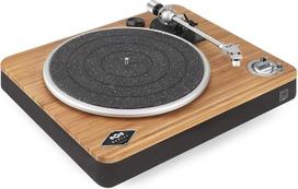 "House of Marley Stir It Up" belaidis "Bluetooth" patefonas - tvariai pagamintas plokštelių grotuvas, 33/45 RPM vinilo grotuvas su stiprintuvu, "Audio-Technica" imtuvas, bambukas