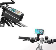 "iPhone 11 Pro Max" išmaniojo telefono dviračių rinkinys (laikiklis ant dviračio vairo + kišeninis jutiklinis ekranas) MTB dviračių sportas (juodas)
