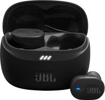 "JBL Tune Buds 2" belaidės "Bluetooth" ausinės į ausis su triukšmo slopinimu, 48 valandų atkūrimo laikas, IP54 apsauga nuo vandens ir dulkių, kelių taškų ryšys, ergonomiškas dizainas, juodos spalvos